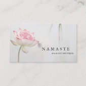 ピンクがかった白い蓮の花© 名刺 (正面)