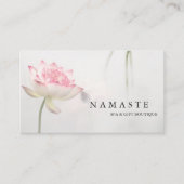 ピンクがかった白い蓮の花© 名刺 (正面)