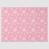 ピンクがかった白い雪の結晶模様 薄葉紙 (正面)