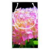 ピンクがかった紫色のオレンジアジサイ スモールペーパーバッグ (裏面)