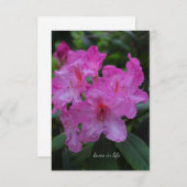 ピンクがかった紫色のロドデンドロン ノートカード (正面/裏面)