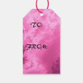 ピンクがかった色調の赤外線雲 ギフトタグ (裏面)