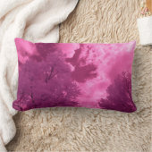 ピンクがかった色調の赤外線雲 ランバークッション (ブランケット)