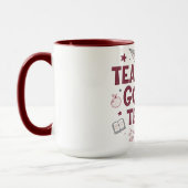 ピンクがかわいい先生Tシャツ Teachers Gonna Teach マグカップ (左)