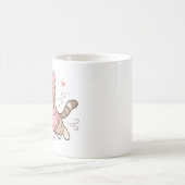 ピンクがかわいい コーヒーマグカップ (中央)