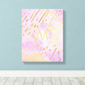 ピンクが大好きな女の子への贈り物|過去記事金ゴールド キャンバスプリント (インサイチュ (ウッドフロア))