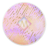 ピンクが大好きな女の子への贈り物|過去記事金ゴールド セラミックノブ (正面)