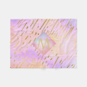 ピンクが大好きな女の子への贈り物|過去記事金ゴールド フリースブランケット (正面(横))