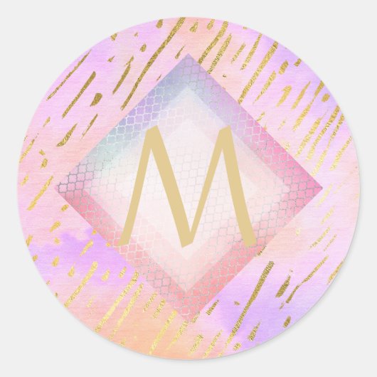 ピンクが大好きな女の子への贈り物|過去記事金ゴールド ラウンドシール (正面)