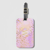 ピンクが大好きな女の子への贈り物|過去記事金ゴールド ラゲッジタグ (正面縦)