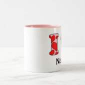 ピンクが好き!名前入りが嬉しい ツートーンマグカップ (中央)