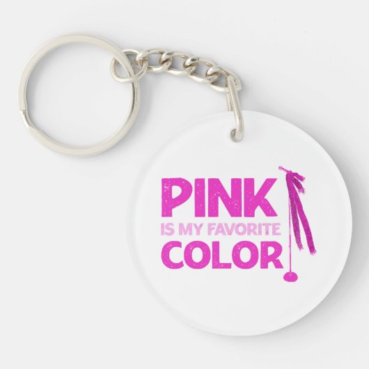 ピンクが私の推し色 キーホルダー (正面)