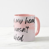 ピンクが頭のマグを失う マグカップ (正面右)