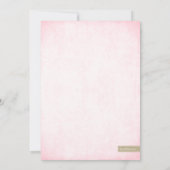 ピンクきらきら光ると金ゴールドグリッターバチェロレッテ 招待状 (裏面)