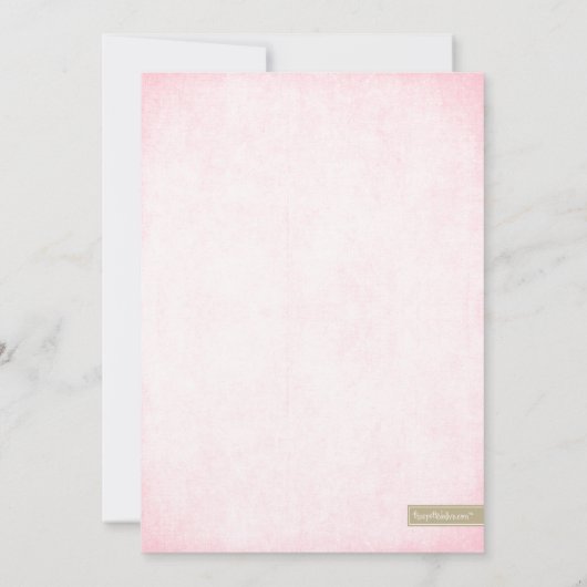 ピンクきらきら光ると金ゴールドグリッターバチェロレッテ 招待状 (裏面)