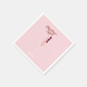 ピンクきらめくのクリスマス スタンダードカクテルナプキン (角)