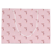 ピンクきらめくのクリスマス ラージペーパーバッグ (裏面)