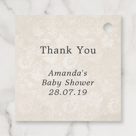 ピンクきらめくのバラ フェイバータグ (裏面)