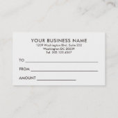 ピンクきらめくの大理石抽象芸術ギフト証明書 割引カード (裏面)