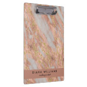 ピンクきらめくの大理石抽象芸術メイクアップアーティスト クリップボード (右)