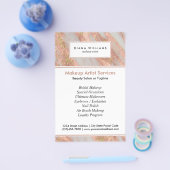 ピンクきらめくの大理石抽象芸術メイクアップアーティスト チラシ (シングル)