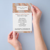 ピンクきらめくの大理石抽象芸術メイクアップアーティスト チラシ (ハンドル)