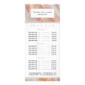 ピンクきらめくの大理石抽象芸術価格表 ラックカード (正面)