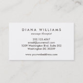 ピンクきらめくの大理石抽象芸術 名刺 (裏面)