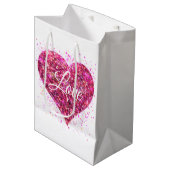 ピンクきらめくの続編、ラブグラフィティバレンタイン ミディアムペーパーバッグ (正面アングル)