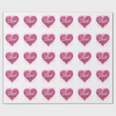 ピンクきらめくの続編、ラブグラフィティバレンタイン ラッピングペーパー (フラット)