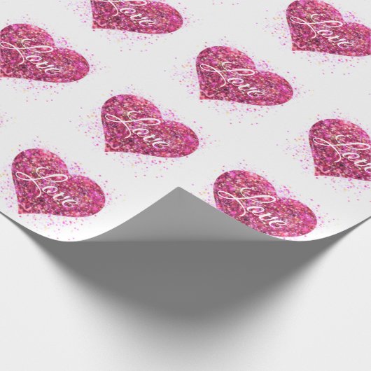 ピンクきらめくの続編、ラブグラフィティバレンタイン ラッピングペーパー (角)