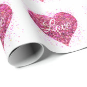 ピンクきらめくの続編、ラブグラフィティバレンタイン ラッピングペーパー (ロールコーナー)