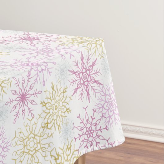 ピンクきらめくの雪 テーブルクロス (インサイチュ)