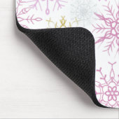ピンクきらめくの雪 マウスパッド (コーナー)