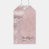 ピンクきらめくクリスタルガラスグラムデザイナースタイル ギフトタグ (裏面)