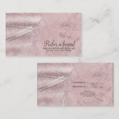 ピンクきらめくクリスタルグラムサロン友人を参照 紹介カード (正面/裏面)