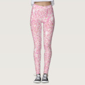 ピンクきらめくグリッターグラムレギンス レギンス (正面)
