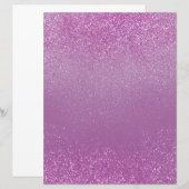 ピンクきらめくグリッターダストスクラップブック紙 (正面/裏面)