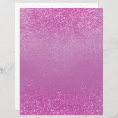 ピンクきらめくグリッターダストスクラップブック紙 (正面/裏面)