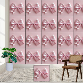 ピンクきらめくグリッターボウ 壁紙