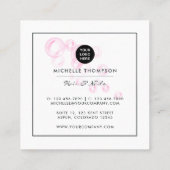 ピンクきらめくシャボン玉美しいサロン スクエア名刺 (裏面)