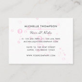 ピンクきらめくシャボン玉美しい業界 名刺 (裏面)