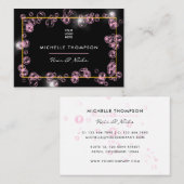 ピンクきらめくシャボン玉美しい業界 名刺 (正面/裏面)