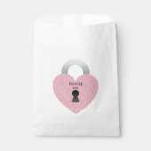 ピンクきらめくシャワー祝ブライダルパーティ フェイバーバッグ (正面)
