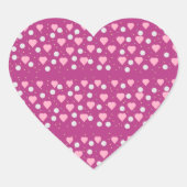 ピンクきらめくハートシール ハートシール (正面)