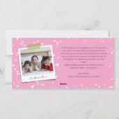 ピンクきらめくレトロサークルのクリスマスツリー写真 シーズンカード (裏面)