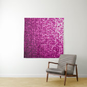 ピンクきらめく、シルバー、ブラック・シークイン タペストリー (インサイチュ(横))