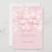ピンクきらめく《写真》ぼけ味結婚式招待状 招待状 (正面)