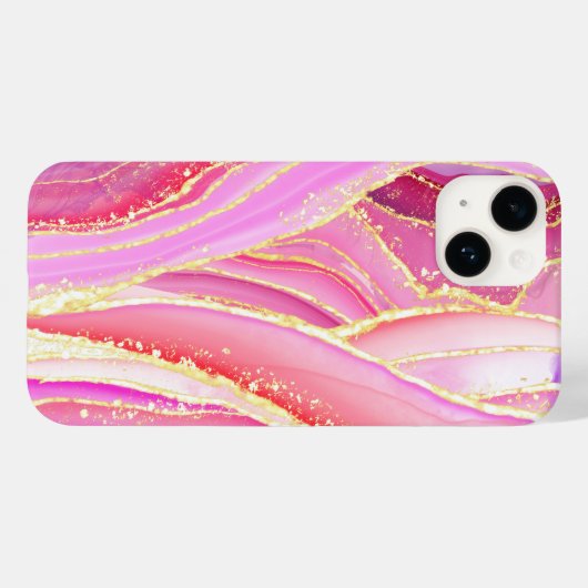 ピンクきらめく Case-Mate iPhoneケース (裏面 (横))