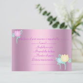 ピンクきらめくsweet sixteenパーティーrsvp 出欠カード (スタンド正面)